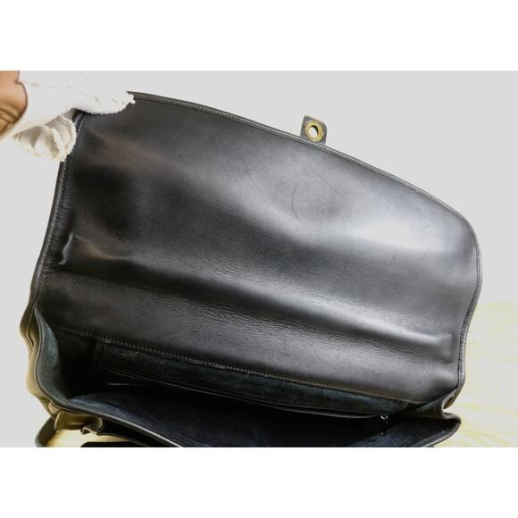 Rafael Bags Mens Black Leather Briefcase Vintage Laptop Messenger Computer USA - Picture 11 of 13